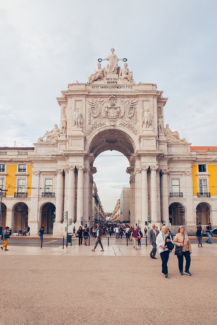 People Walking in Plaza